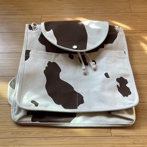 Baggu drawstring backpack cow print